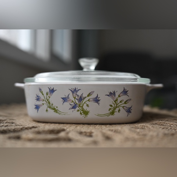 Vintage Corning Ware Other - Vintage CorningWare Blue Dusk 1Qt 1L Casserole Dish with Lid Pyrex Made In USA